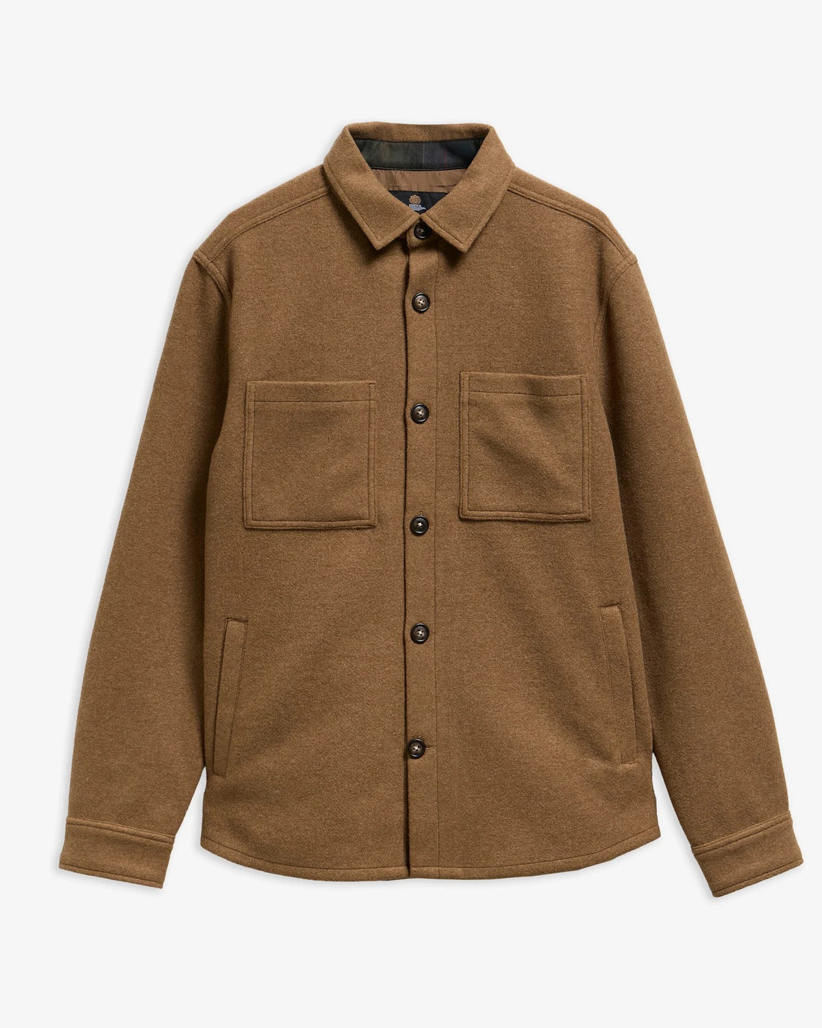 Barbour Marltown Tailored Wool-Blend Overshirt - SANDSTONE