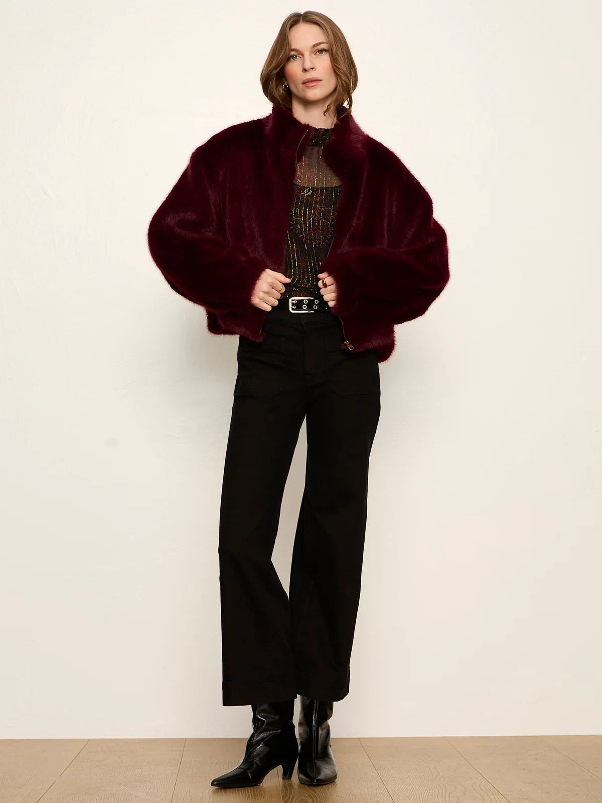 Sanctuary Everest Fur Bomber - BORDEAUX