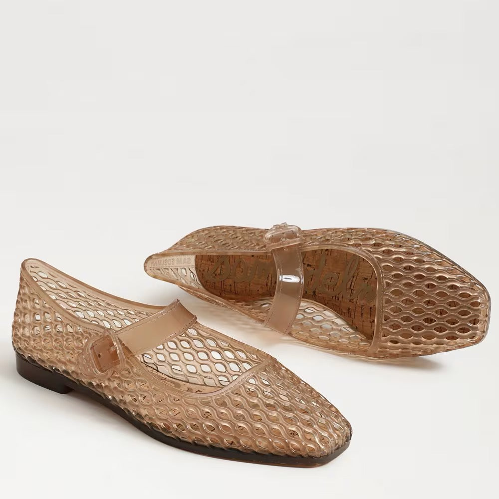 Sam Edelman Michaela Jelly Mary Jane Flat - TRANSPARENT BROWN
