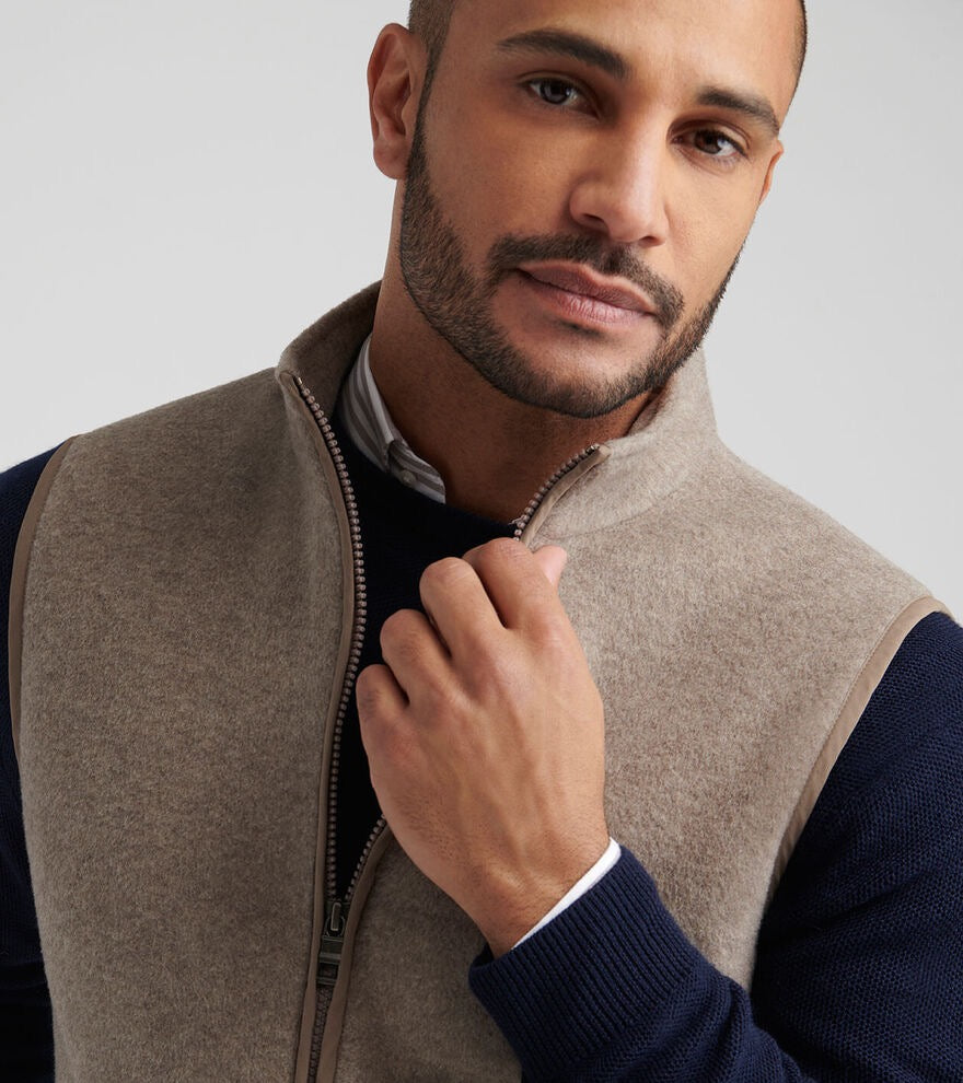 Peter Millar Crown Flex Merino Vest - GRAIN
