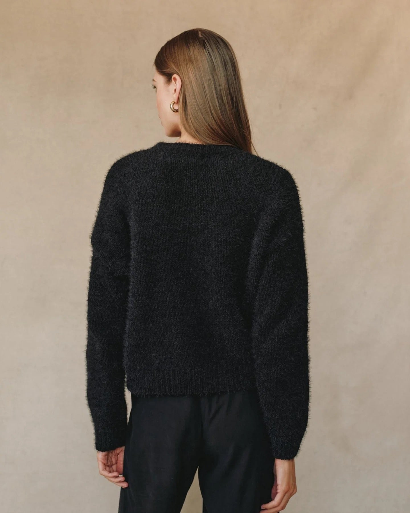 Bella Dahl Drop Shoulder Sweater - BLACK