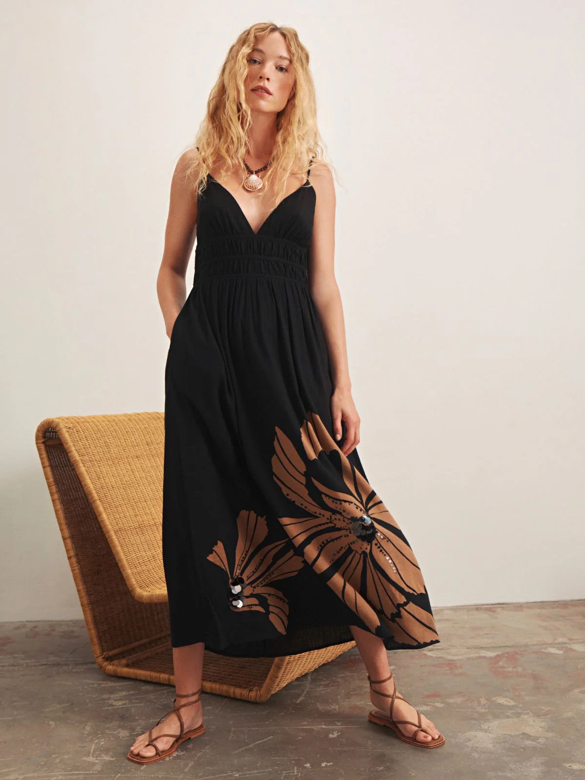 Sanctuary Mira Embellished Volume Dress - MACRO LOTUS