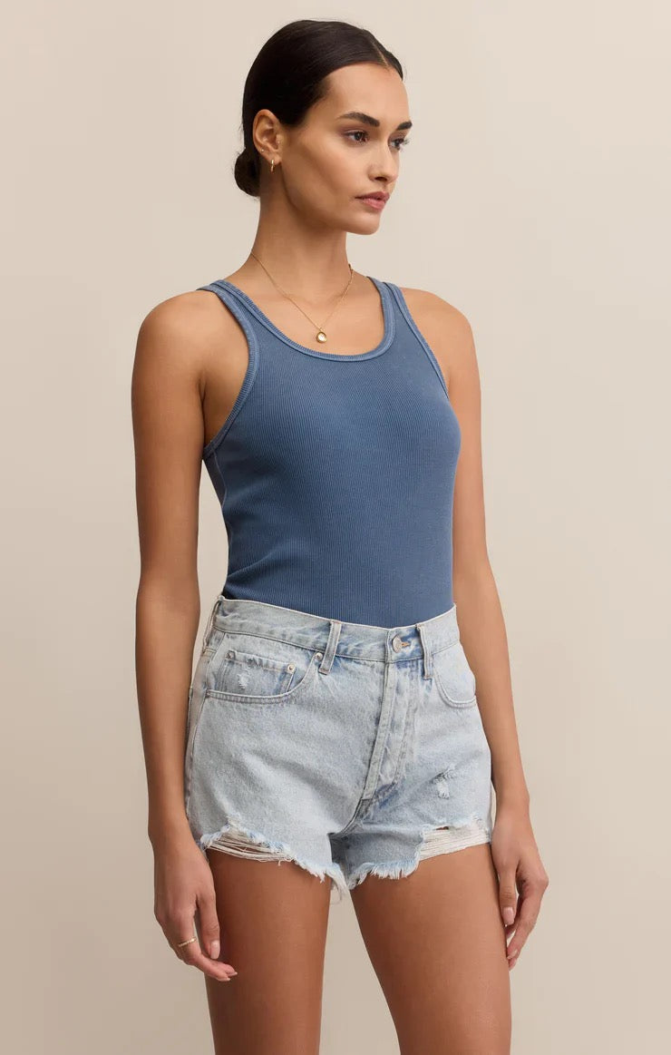 Z Supply Classic Scoop Tank - VINTAGE INDIGO