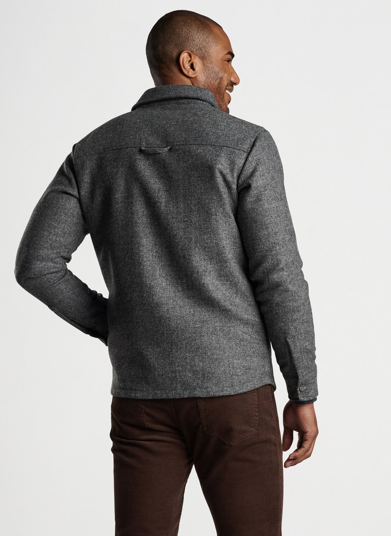 Peter Millar Yorkshire Wool Shirt Jacket - CHARCOAL