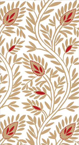 Caspari Guest Towel Samsara - GOLD