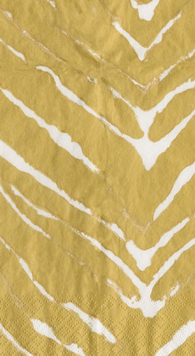 Caspari Guest Towel Wild Kingdom - WHITE/GOLD