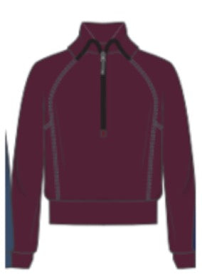 SPANX AirEssential Half Zip - PLUM BERRY