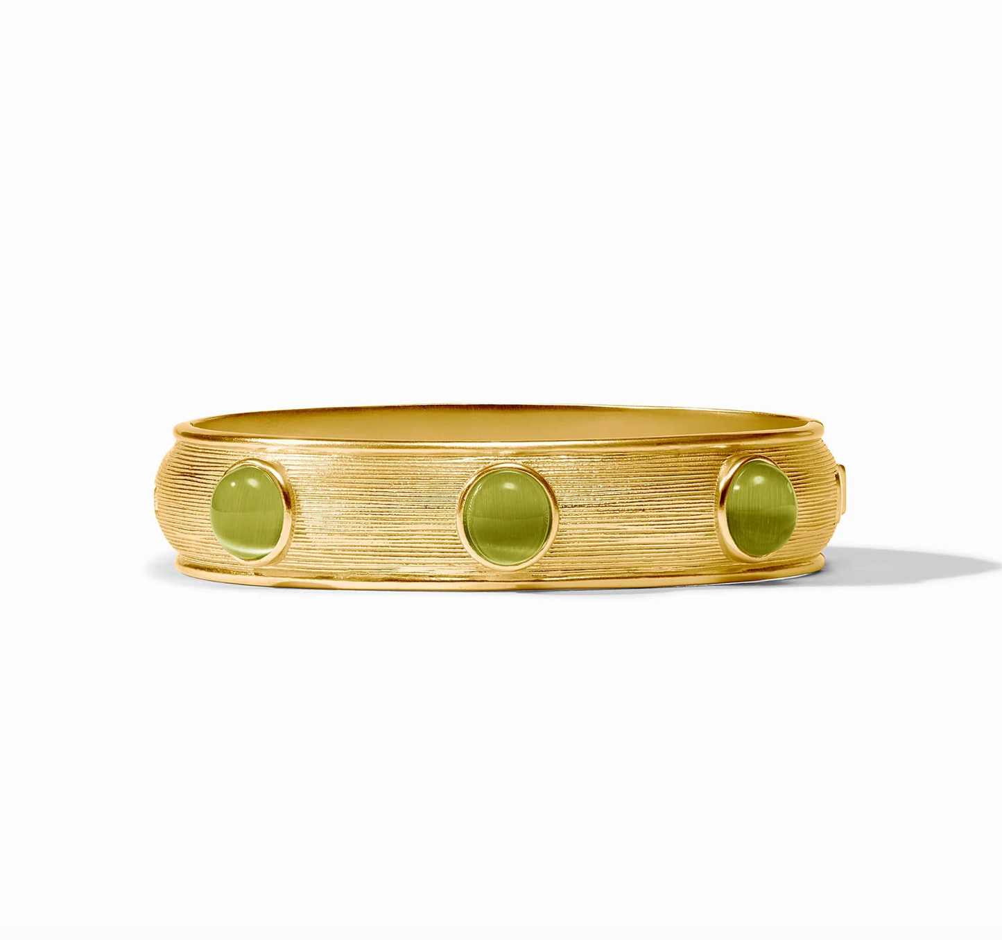 JV Cobblestone Hinge Bangle GREEN CAT'S EYE - OS