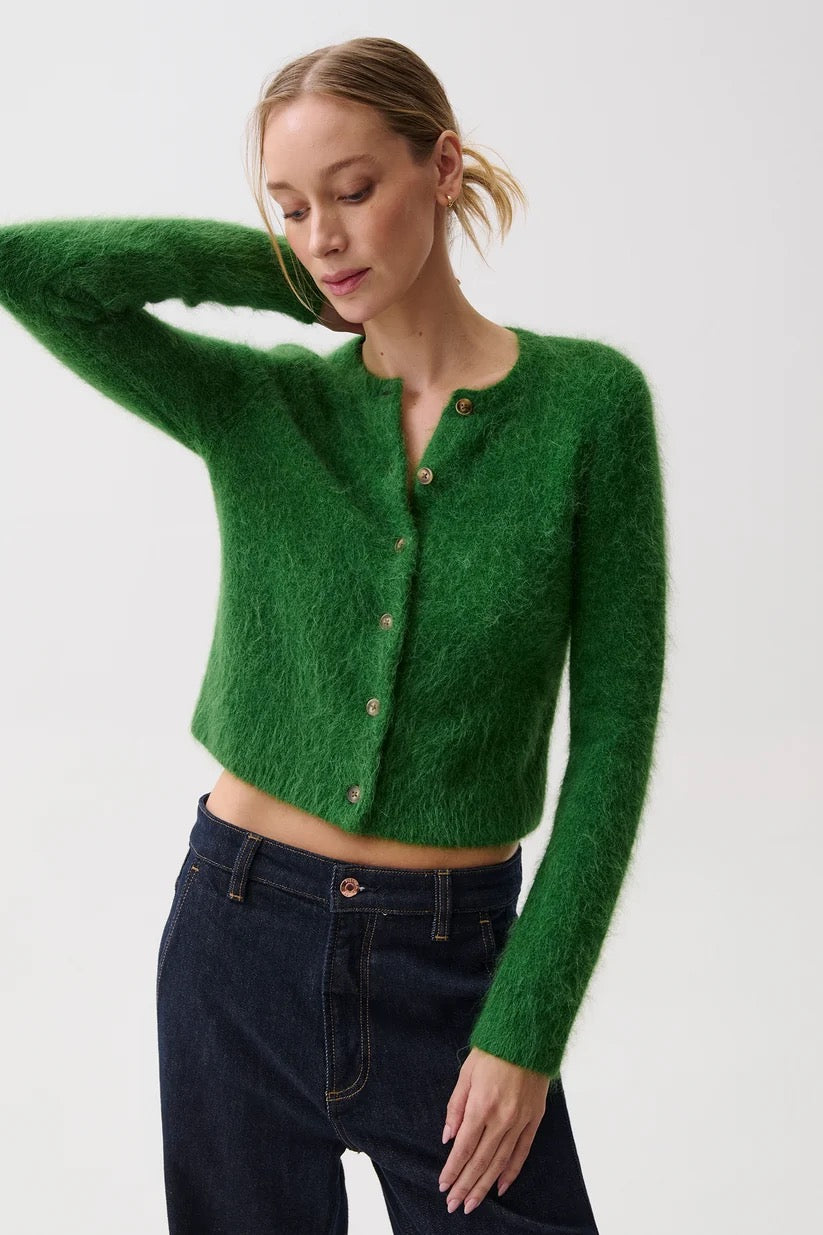 PI Yara Alpaca Blend Cardigan VIVID MOSS