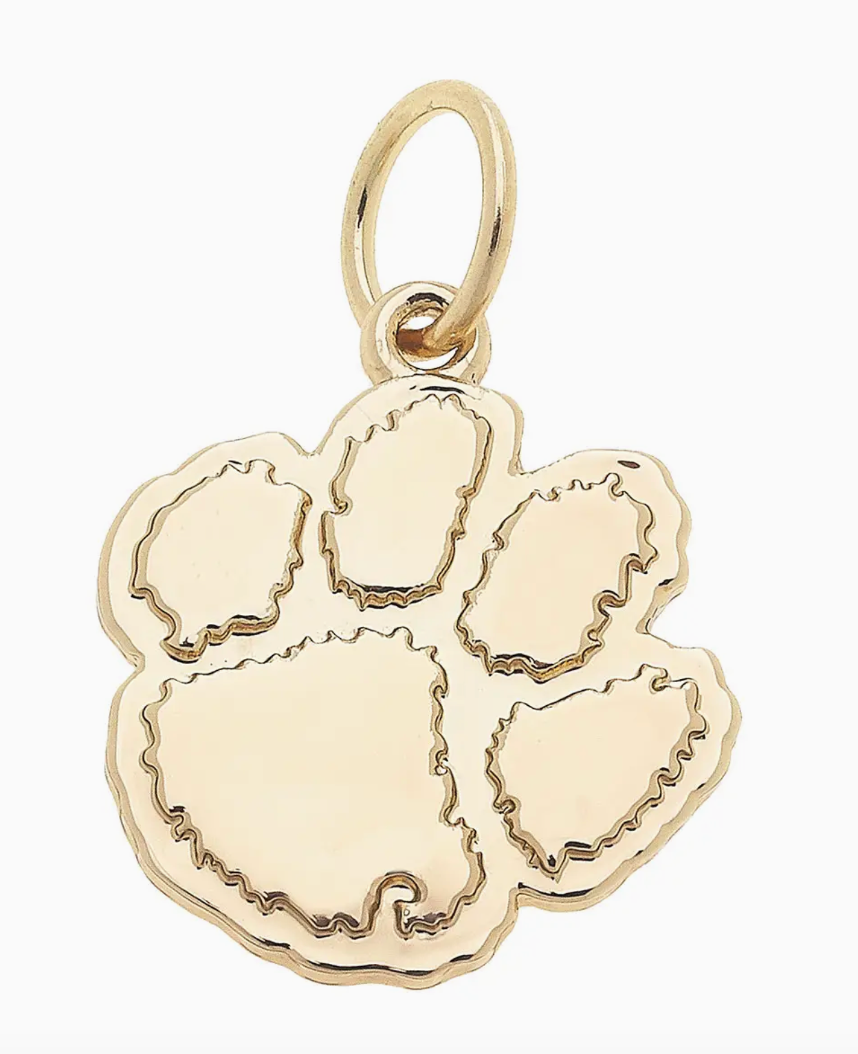 CS Clemson Tigers Shiny Gold Logo Charm