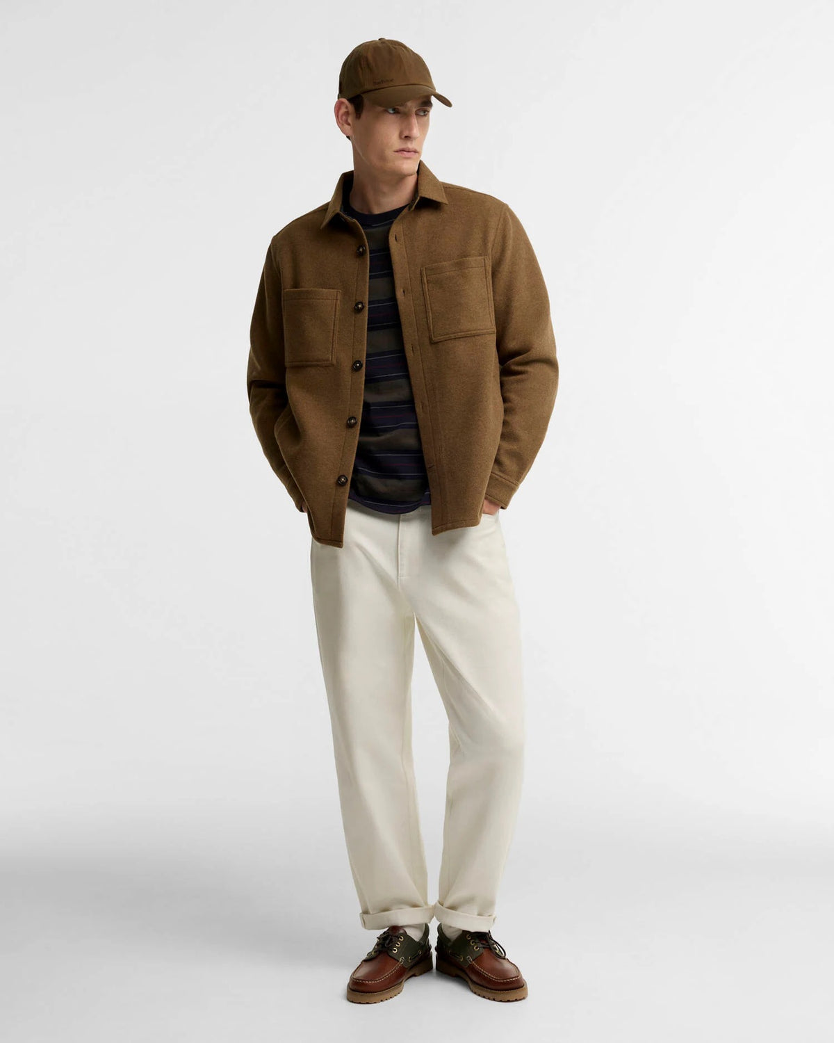 BA Marltown Tailored Wool-Blend Overshirt SANDSTONE