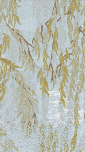 Caspari Willows Guest Towel - SILVER