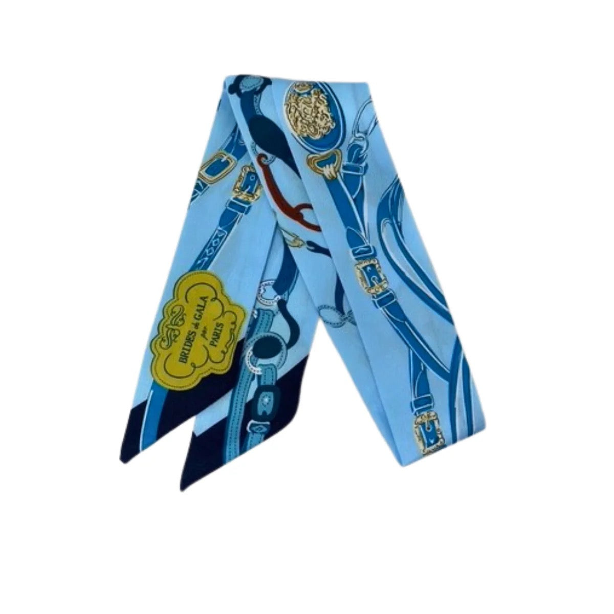 GF Equestrian Chain Medallion Print LIGHT BLUE