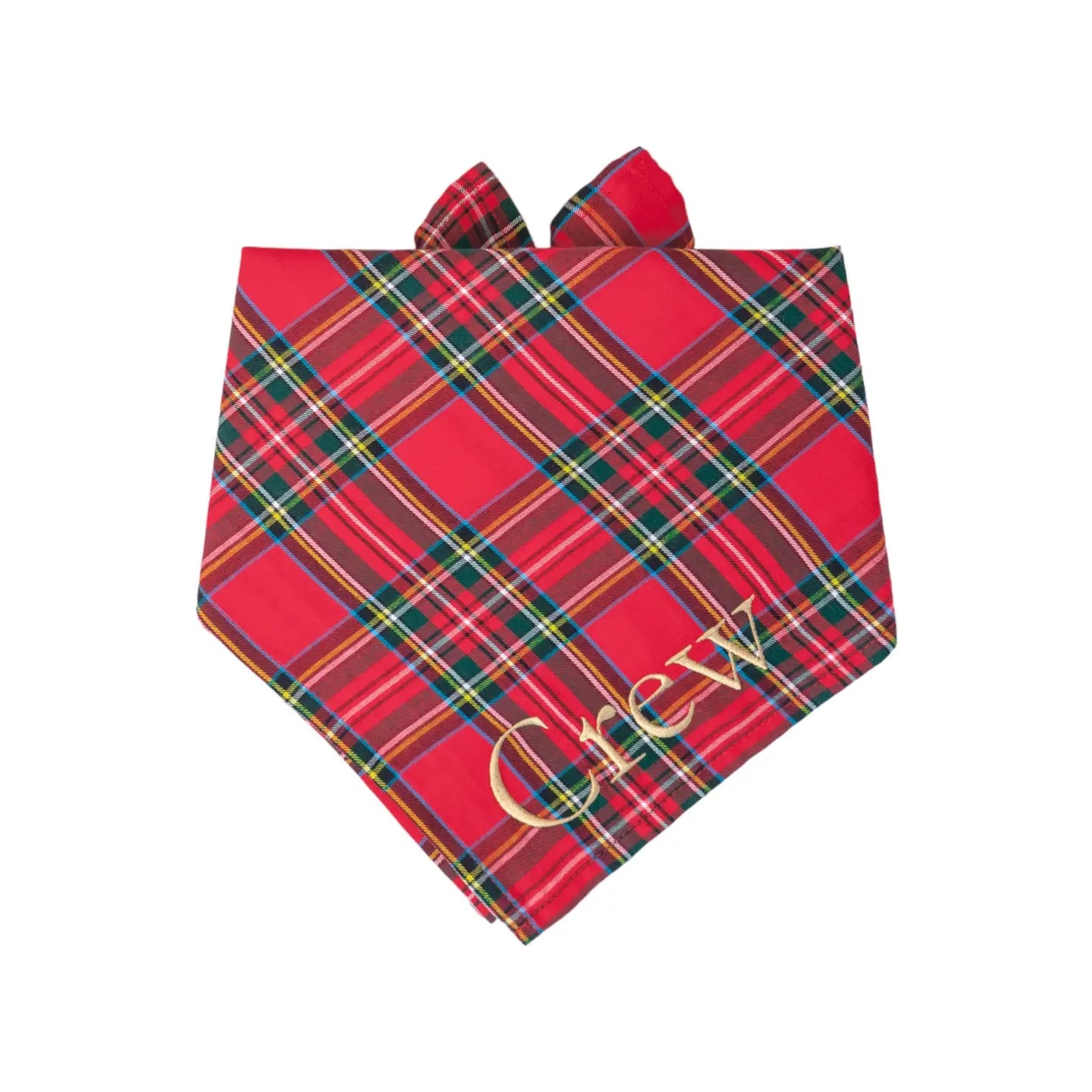 CLL Scottish Tartan Dog Bandana RED