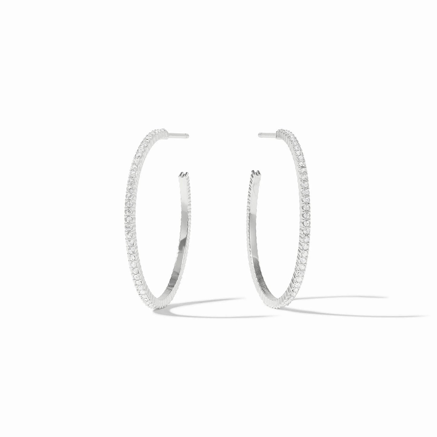 JV Windsor Hoop SILVER/CUBIC ZIRCONIA - M