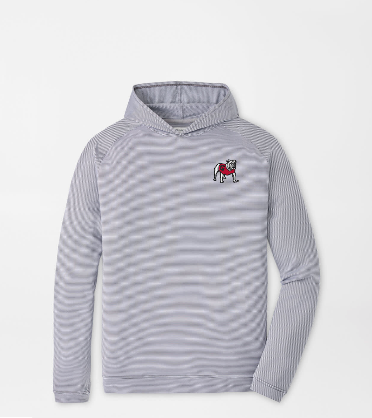 Peter Millar Pine Sugar Stripe Performance Hoodie UGA3 - IRON
