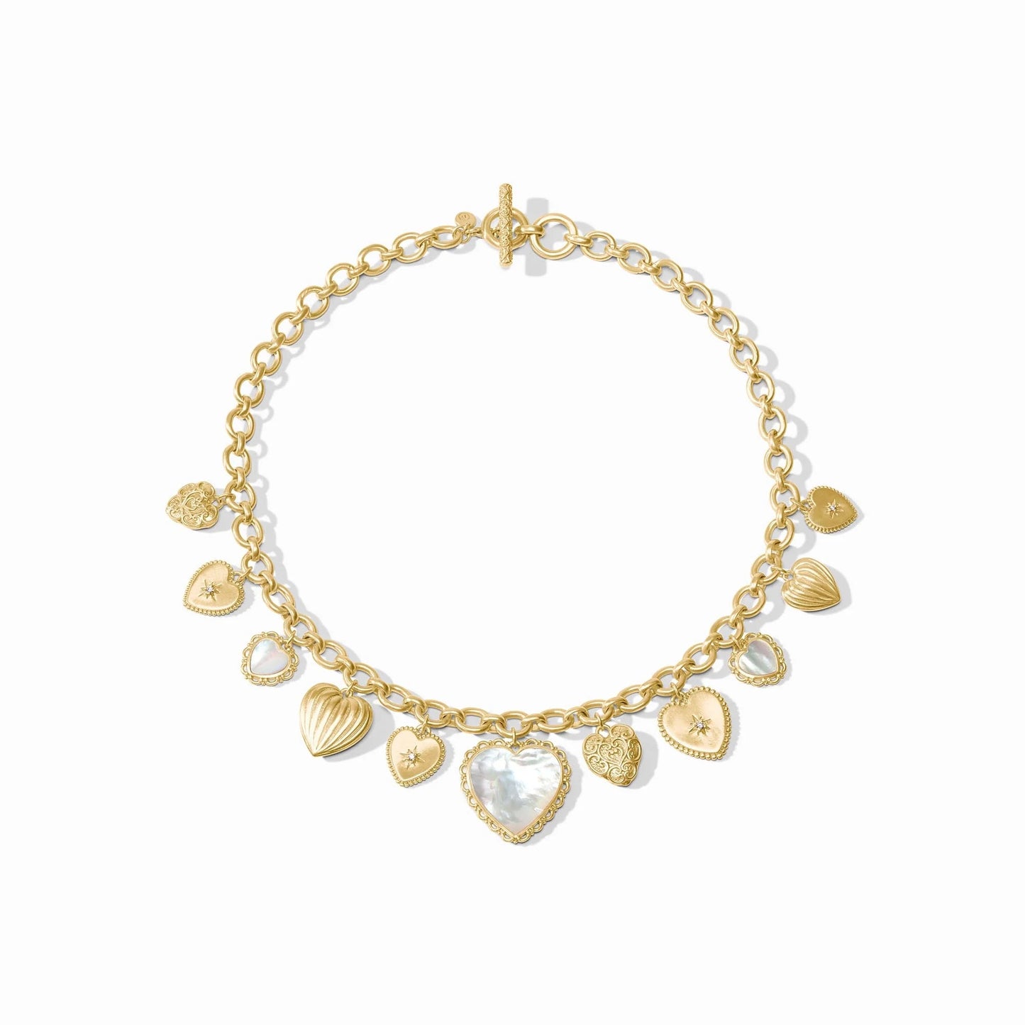 Julie Vos Heart Charm Necklace - MOTHER OF PEARL