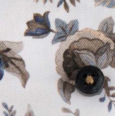 ETERNA Printed Twill Cutaway Collar BROWN