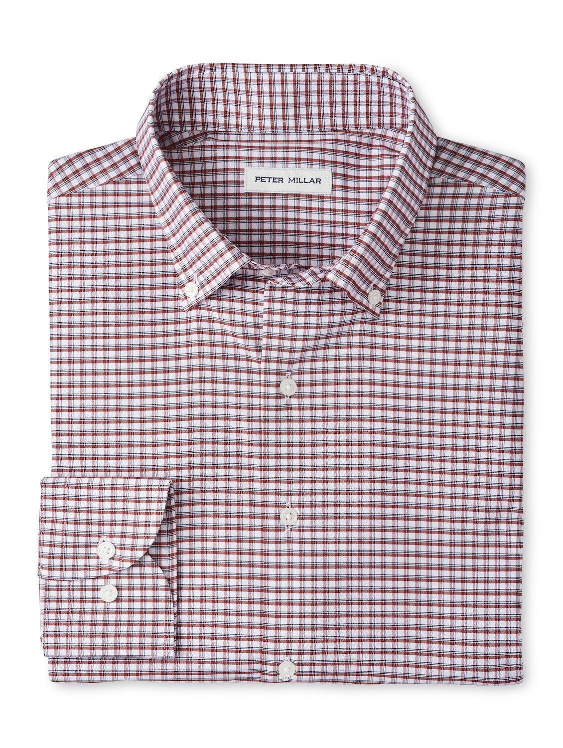 Peter Millar Cashiers Performance Twill Sport Shirt - SPARROW RED