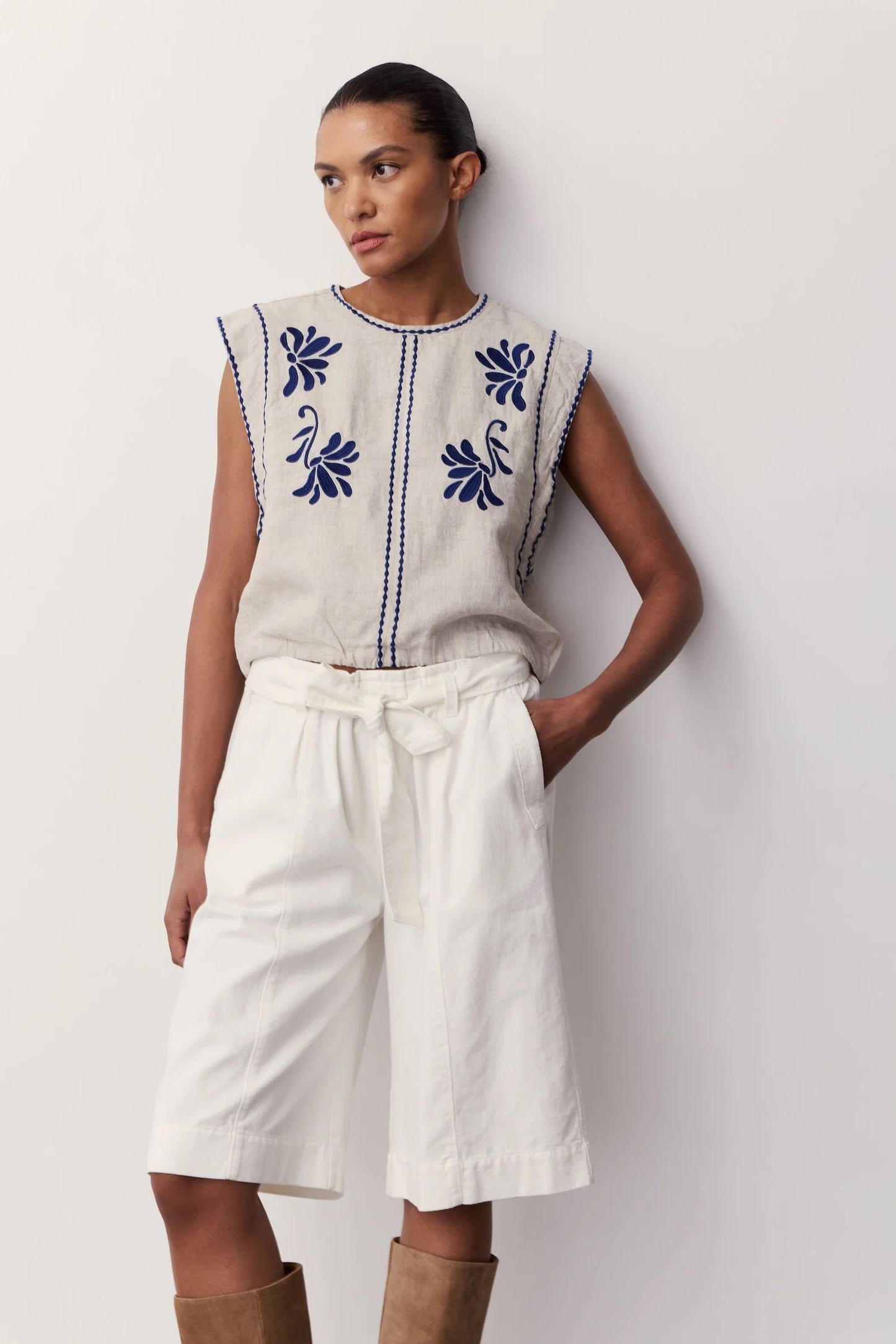 Melissa Nepton Reine Top - LIGHT BEIGE