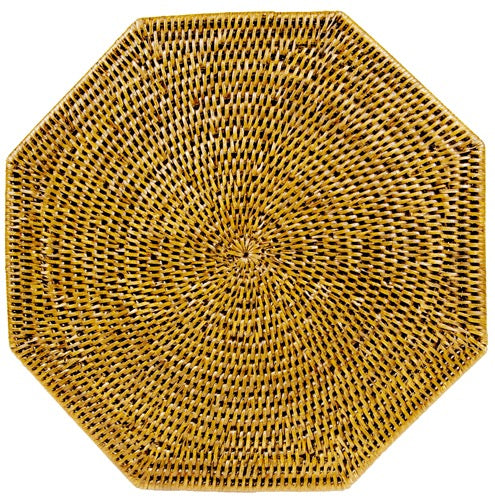 CAS Rattan Octagonal Placemat HONEY