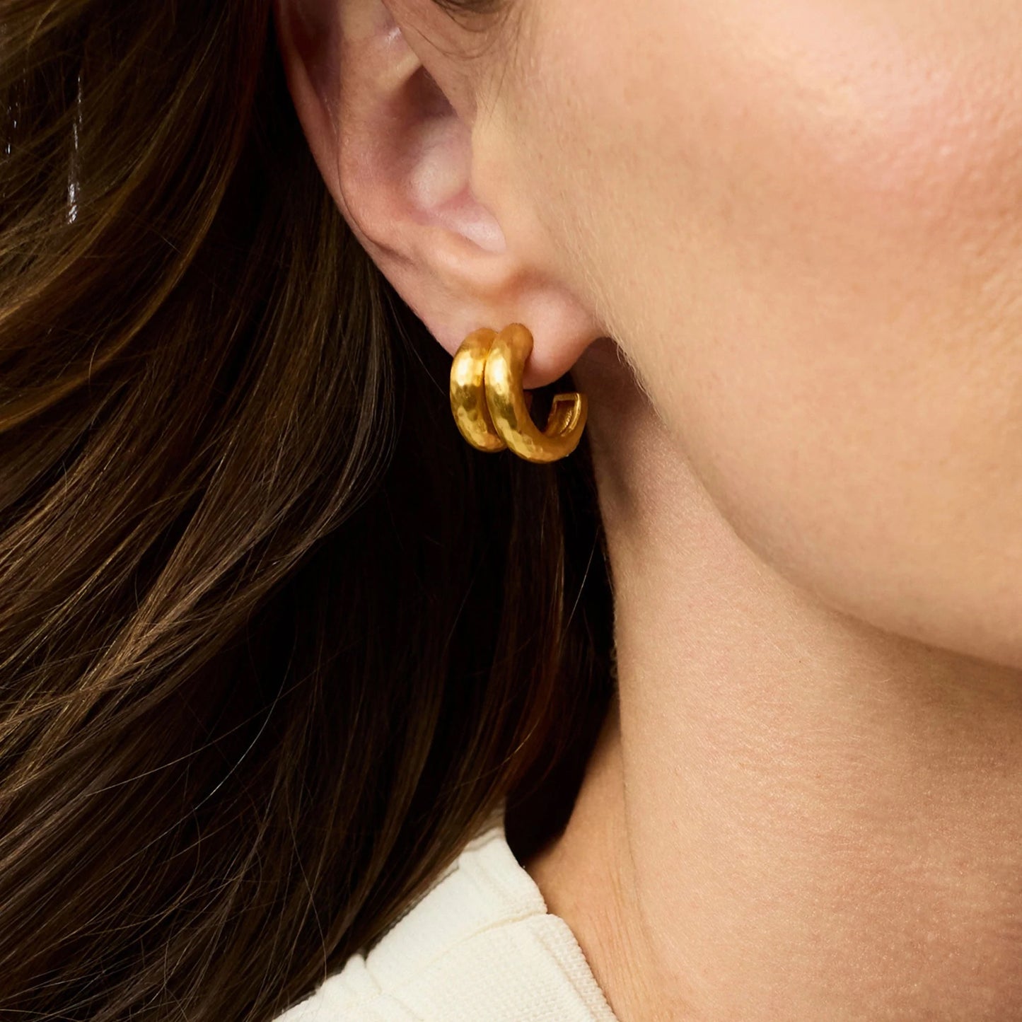 Julie Vos Havana Double Hoop GOLD - OS