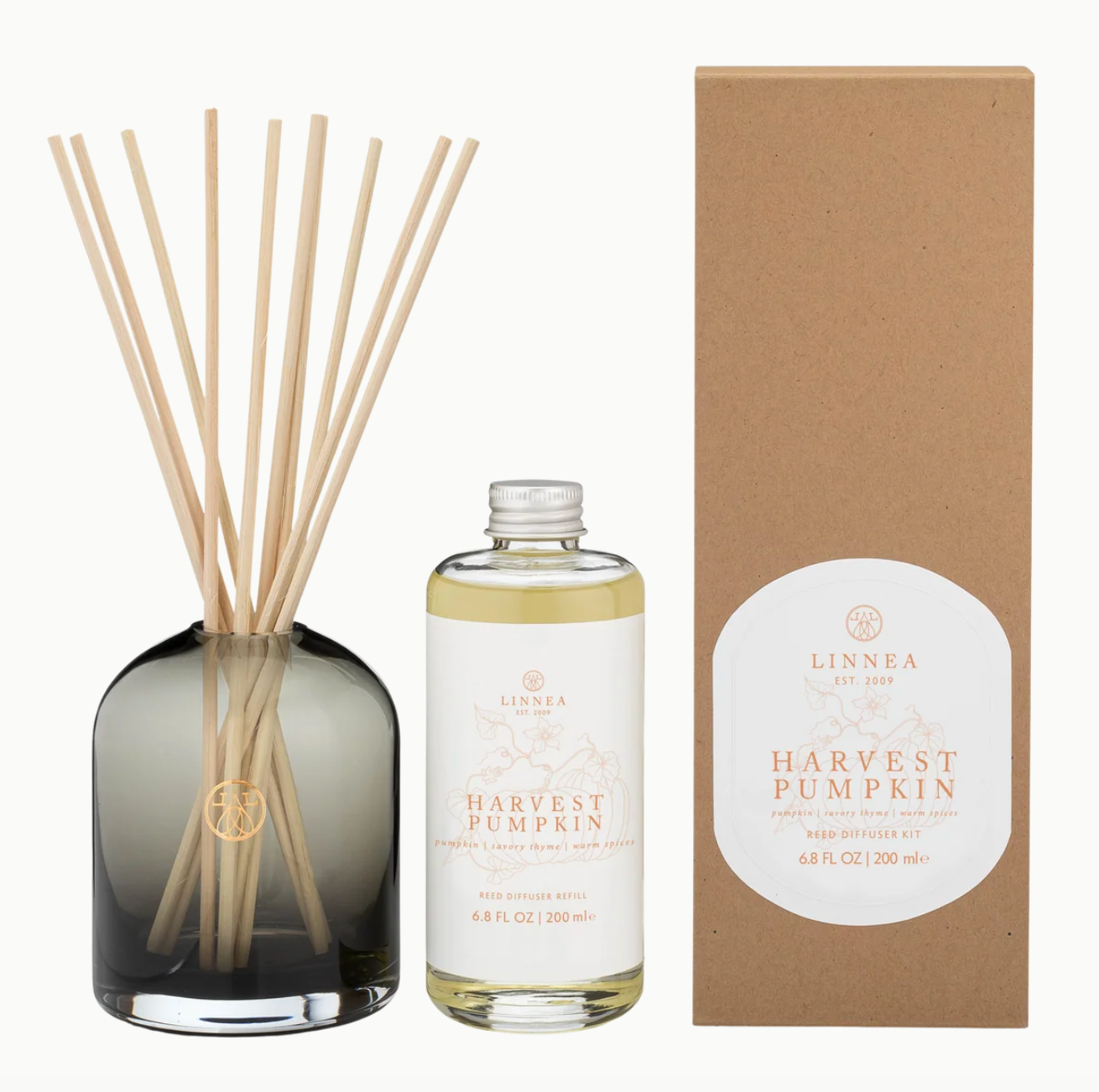 LINNEA Harvest Pumpkin Reed Diffuser Kit