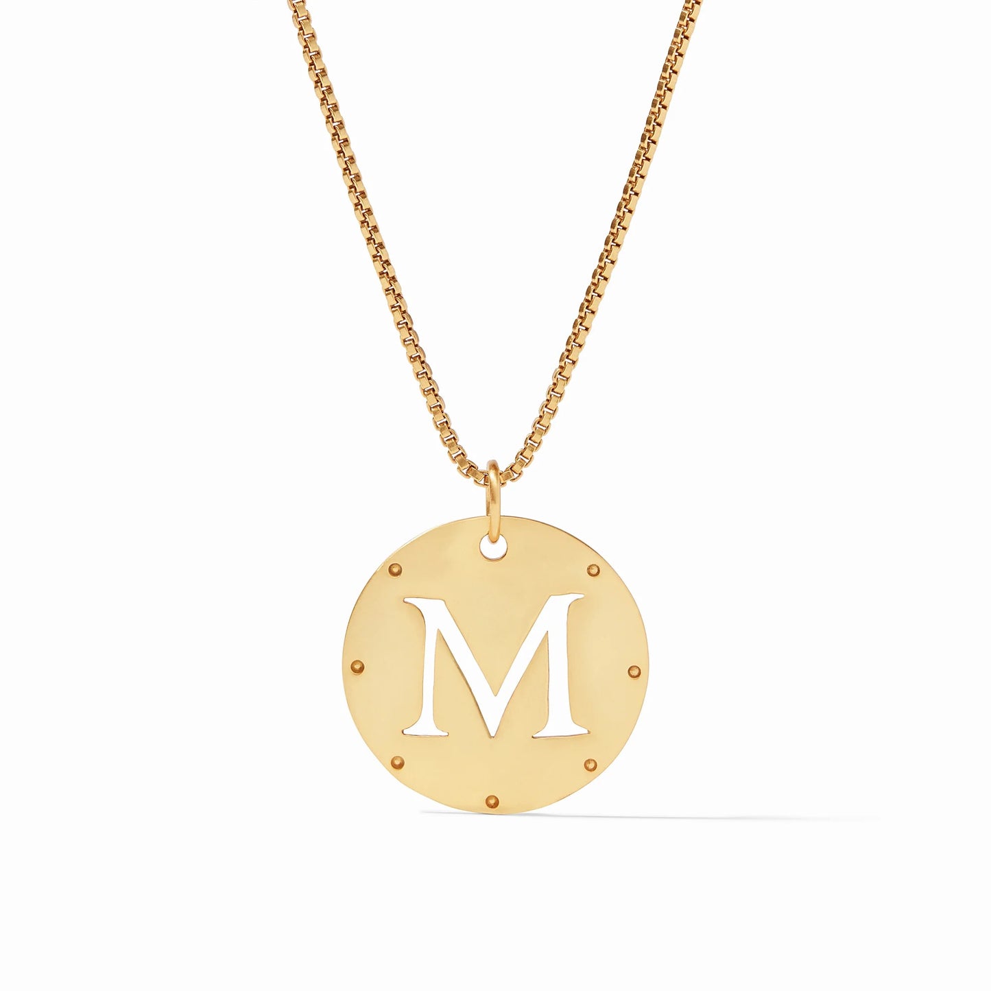 Julie Vos Monogram Pendant 'M' GOLD