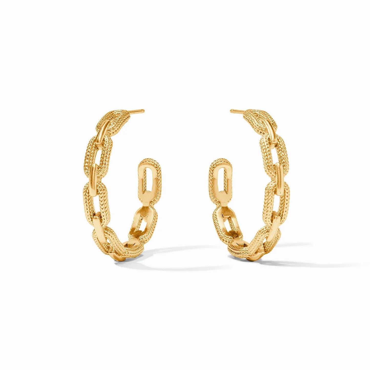 JV Chevel Paperclip Hoop GOLD