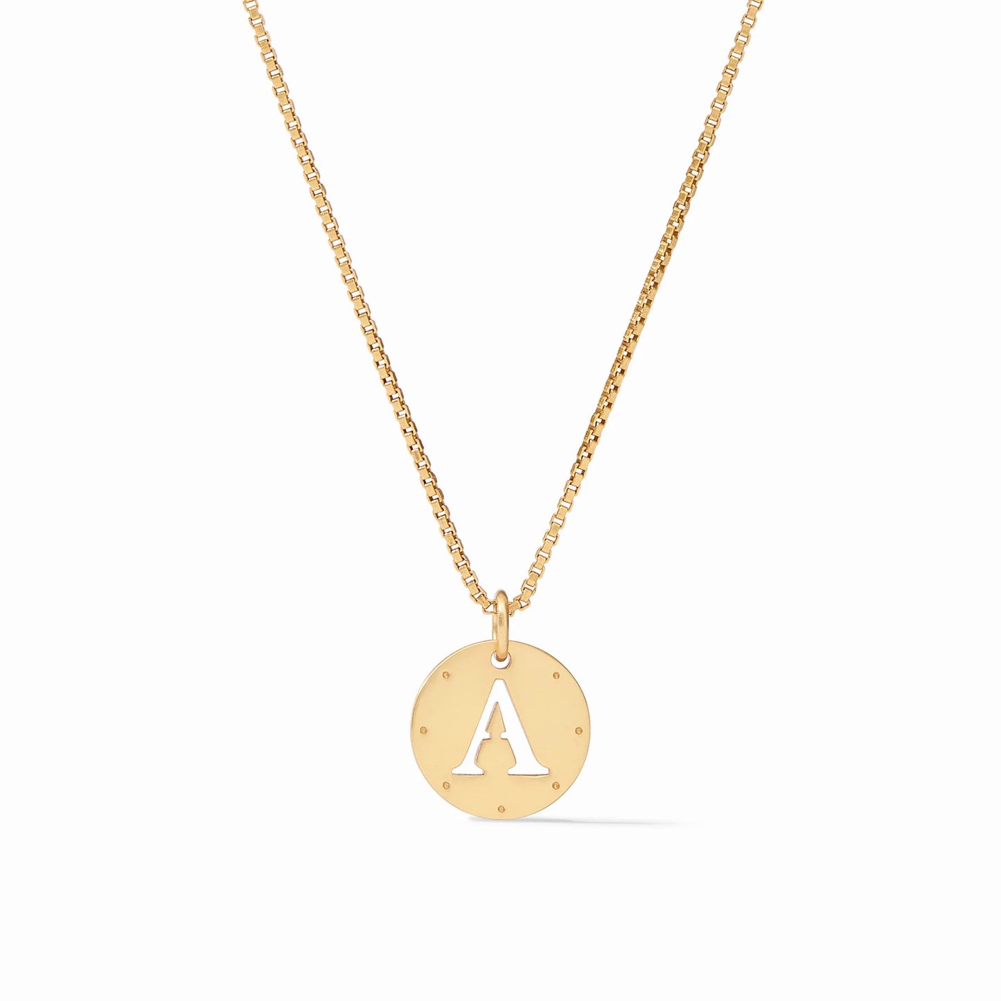 Julie Vos Monogram Delicate Necklace 'A' GOLD