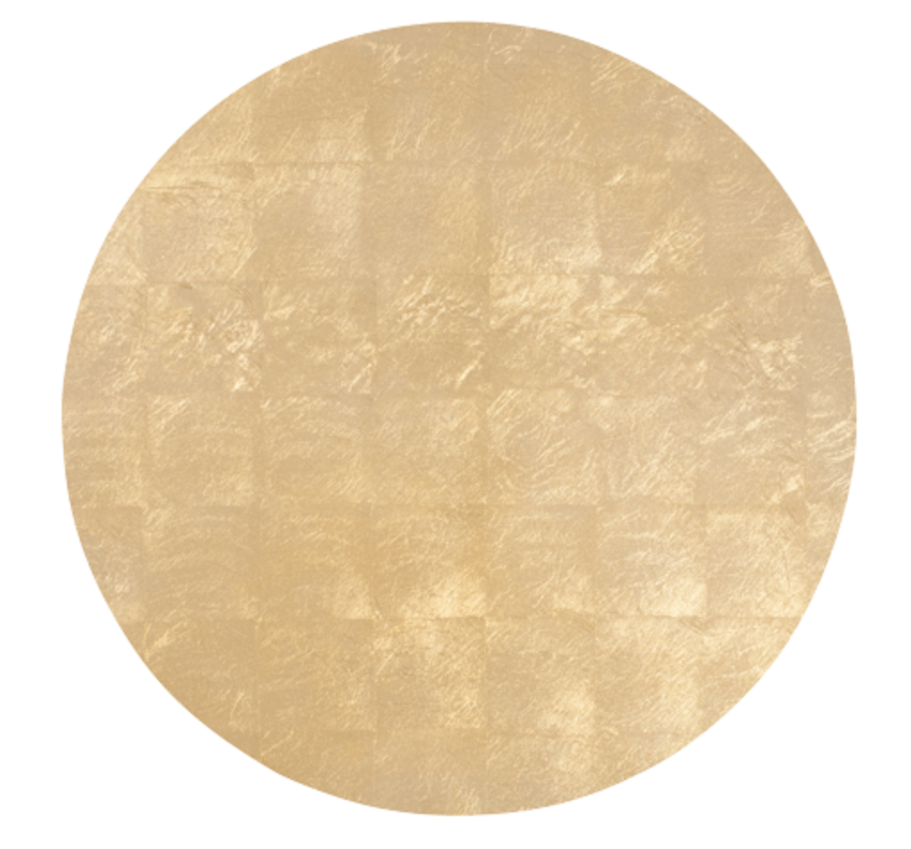 Caspari Lacquer Placemat GOLD LEAF - Round 15"