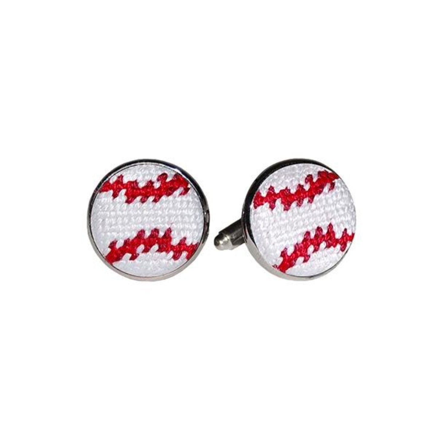 Smathers & Branson Baseball Cuff Links - White