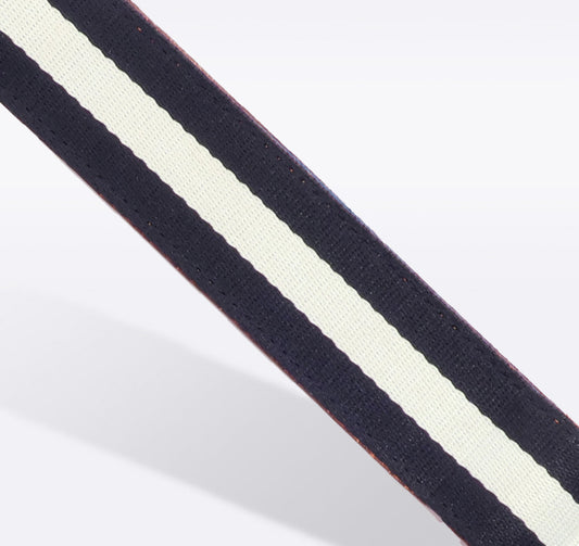 Hampton Road Designs Striped Bag Strap - Black and White