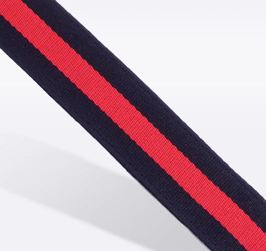 Hampton Road Designs Striped Bag Strap - Black and Red