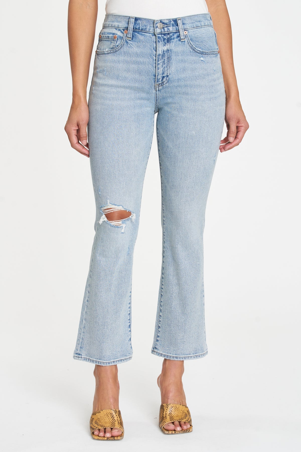 Pistola Lennon High Rise Crop Boot - Rainer Distressed