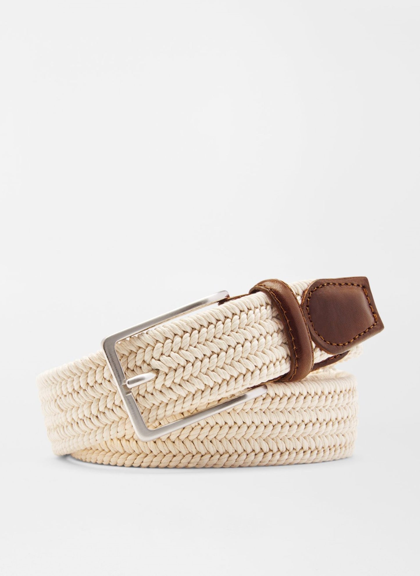 Peter Millar Waxed Braided Belt - Stone