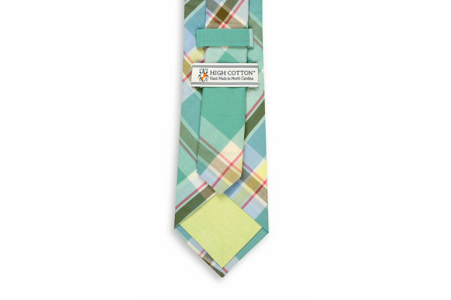 High Cotton Mint Julep Madras Necktie