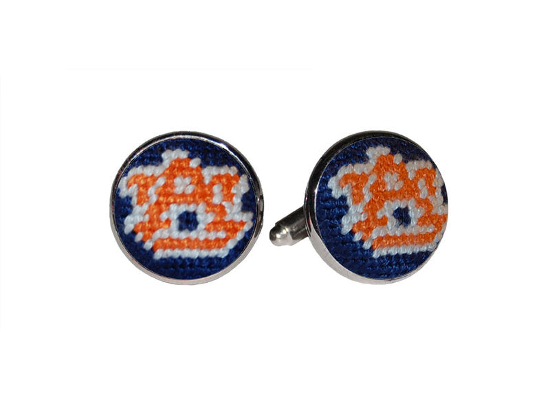 Smathers & Branson Auburn Needlepoint Cufflinks