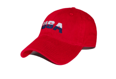 Smathers & Branson USA Needlepoint Hat - Red