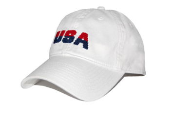 Smathers & Branson USA Needlepoint Hat - White