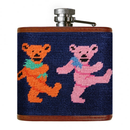 Smathers & Branson Dancing Bears Flask - DARK NAVY