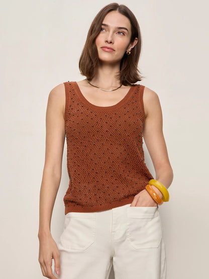 Sanctuary Dune Studded Tank - ANCIENT CLAY