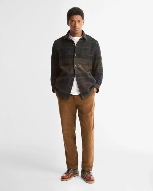 Barbour Woodlane Brushed Check Overshirt - SHADOW