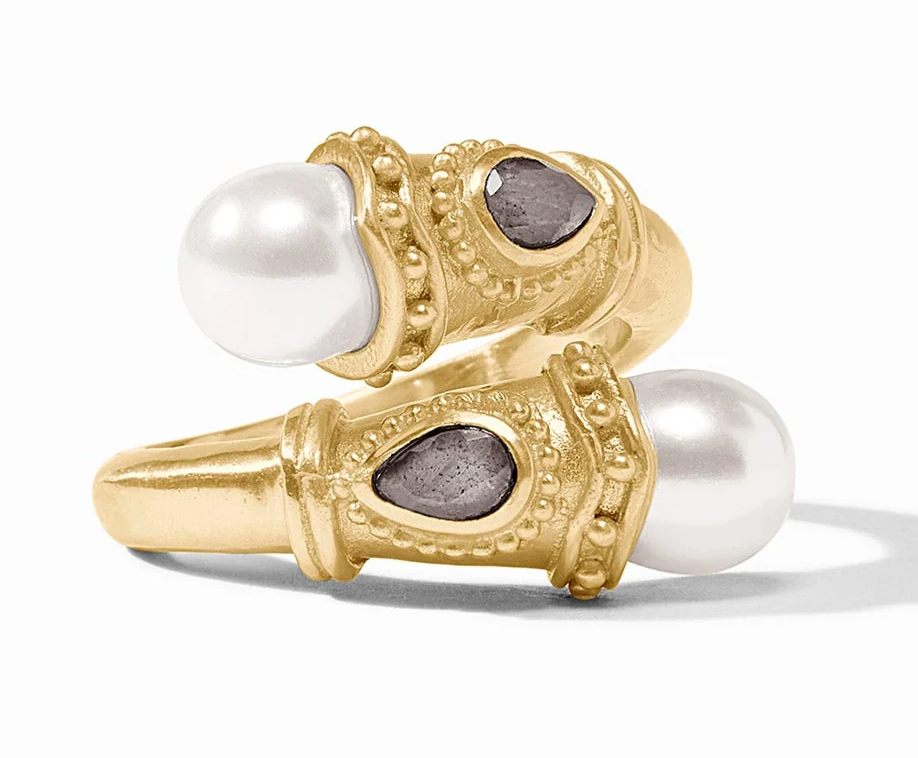 Julie Vos Baroque Demi Wrap Ring PEARL - OS