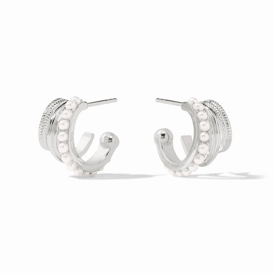 JV Hydra Triple Hoop SILVER PEARL - OS