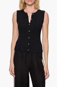 Sanctuary Manhattan Rib Button Cardi - BLACK