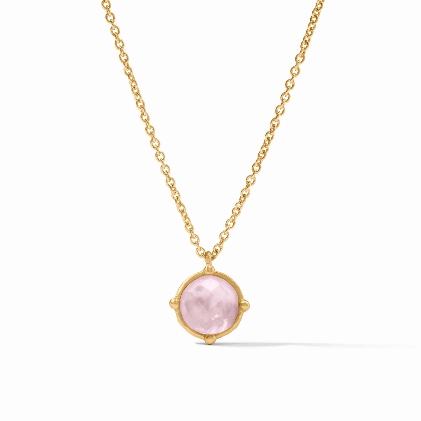 Julie Vos Honeybee Solitaire Necklace IRIDESCENT ROSE