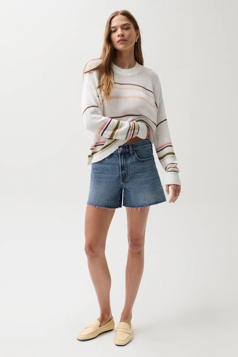 PI Eva Crew Neck Sweater LIGHT TUMERIC STRIPE