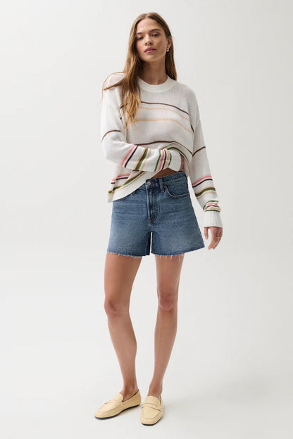 PI Eva Crew Neck Sweater LIGHT TUMERIC STRIPE