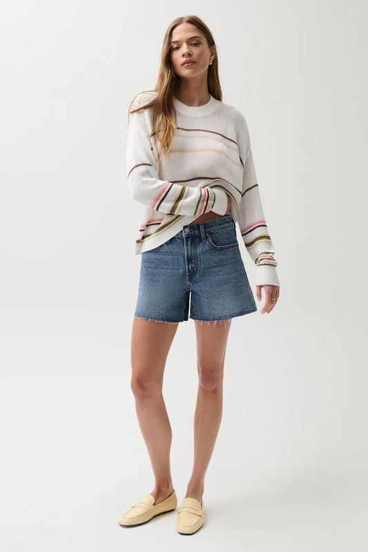 PI Eva Crew Neck Sweater LIGHT TUMERIC STRIPE